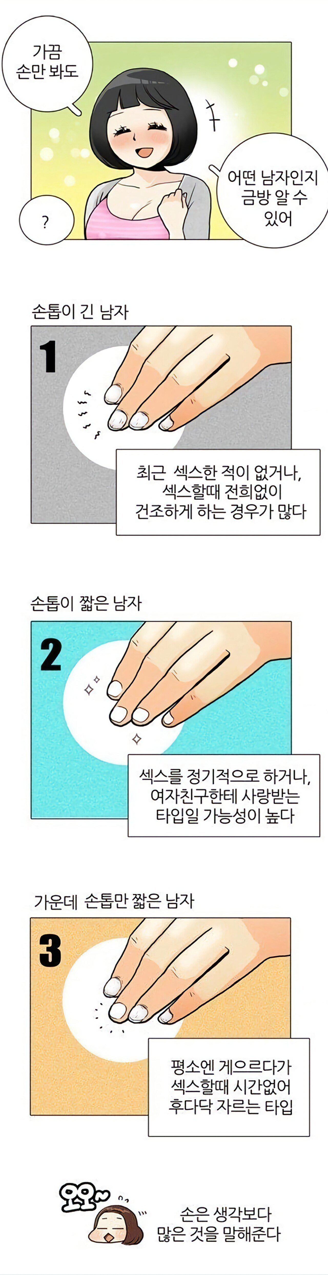 남자 손톱으로 유형 분석하는법