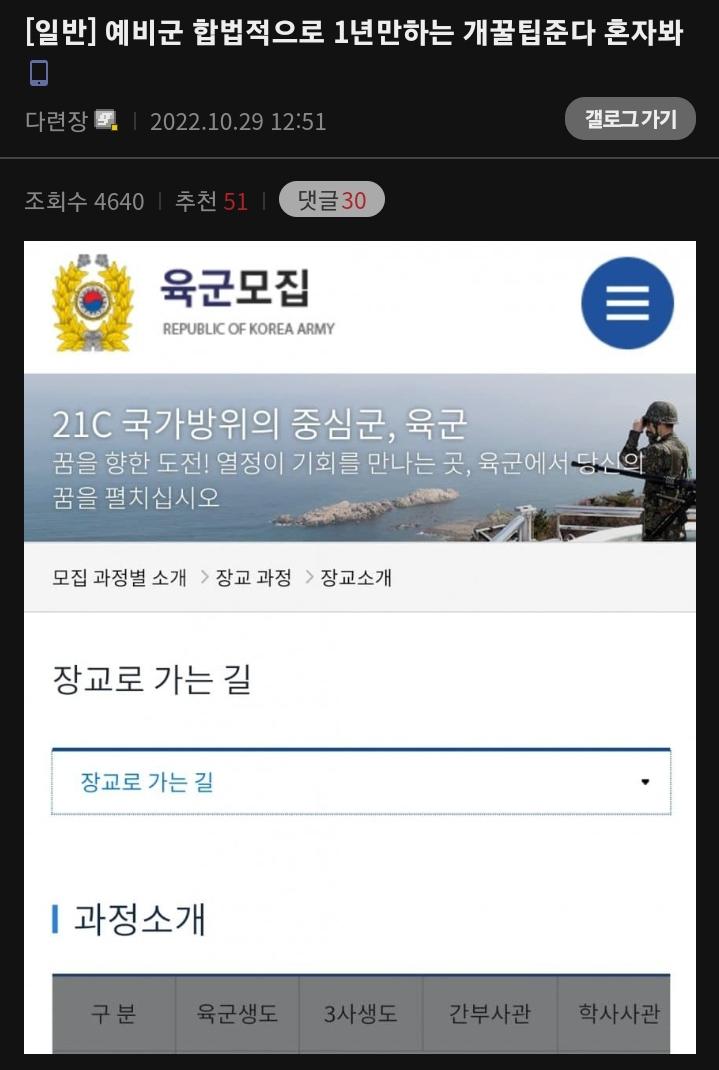 합법적으로 예비군 1년만하기