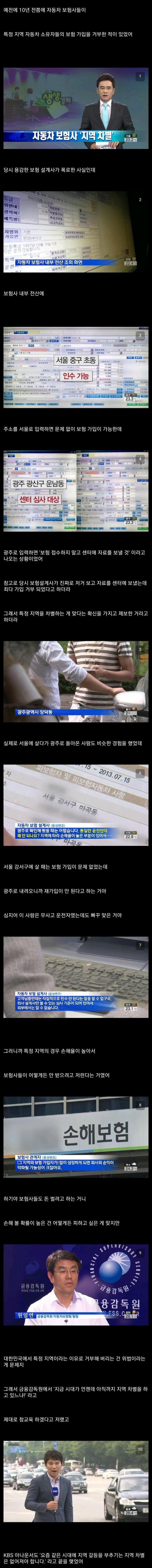 보험사가 특정 지역 보험가입 기준을 높이 잡은 이유