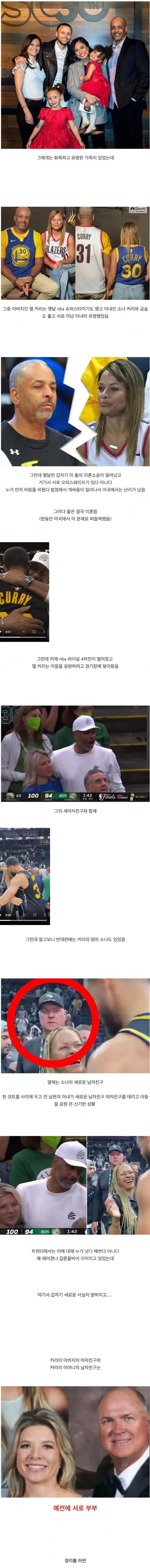 미국에서 난리난 nba슈퍼스타 커리의 복잡한 집안사정 ㄷㄷㄷ