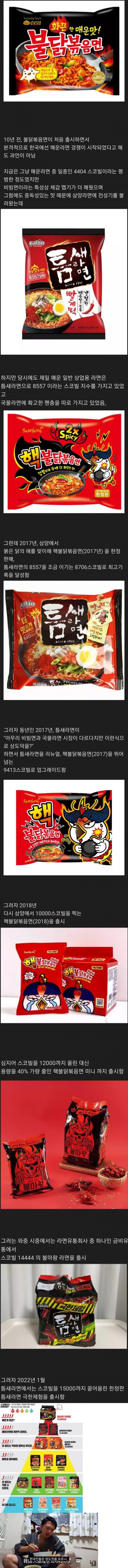 한국의 매운라면