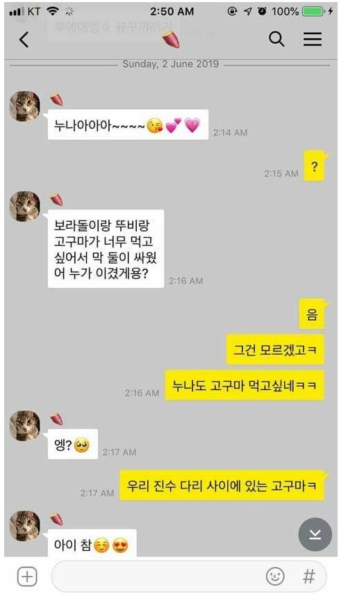 고전을 섹드립으로 받은 누나