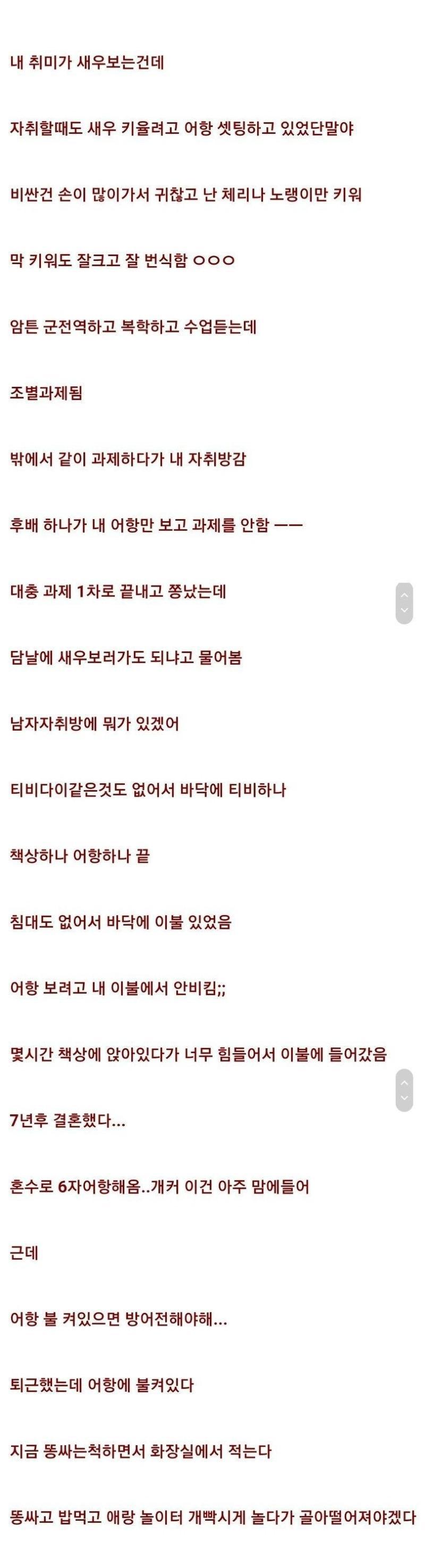 남자 자취방에 어항을 두면 위험한 이유