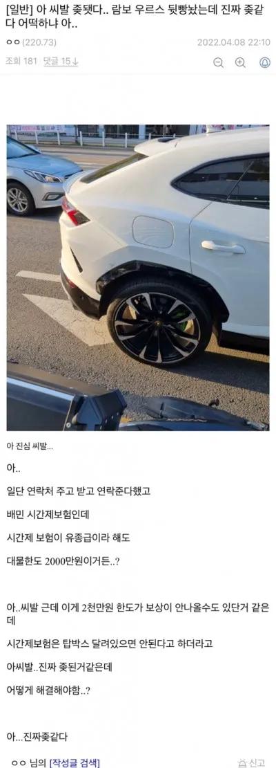 람보르기니 박은 딸배