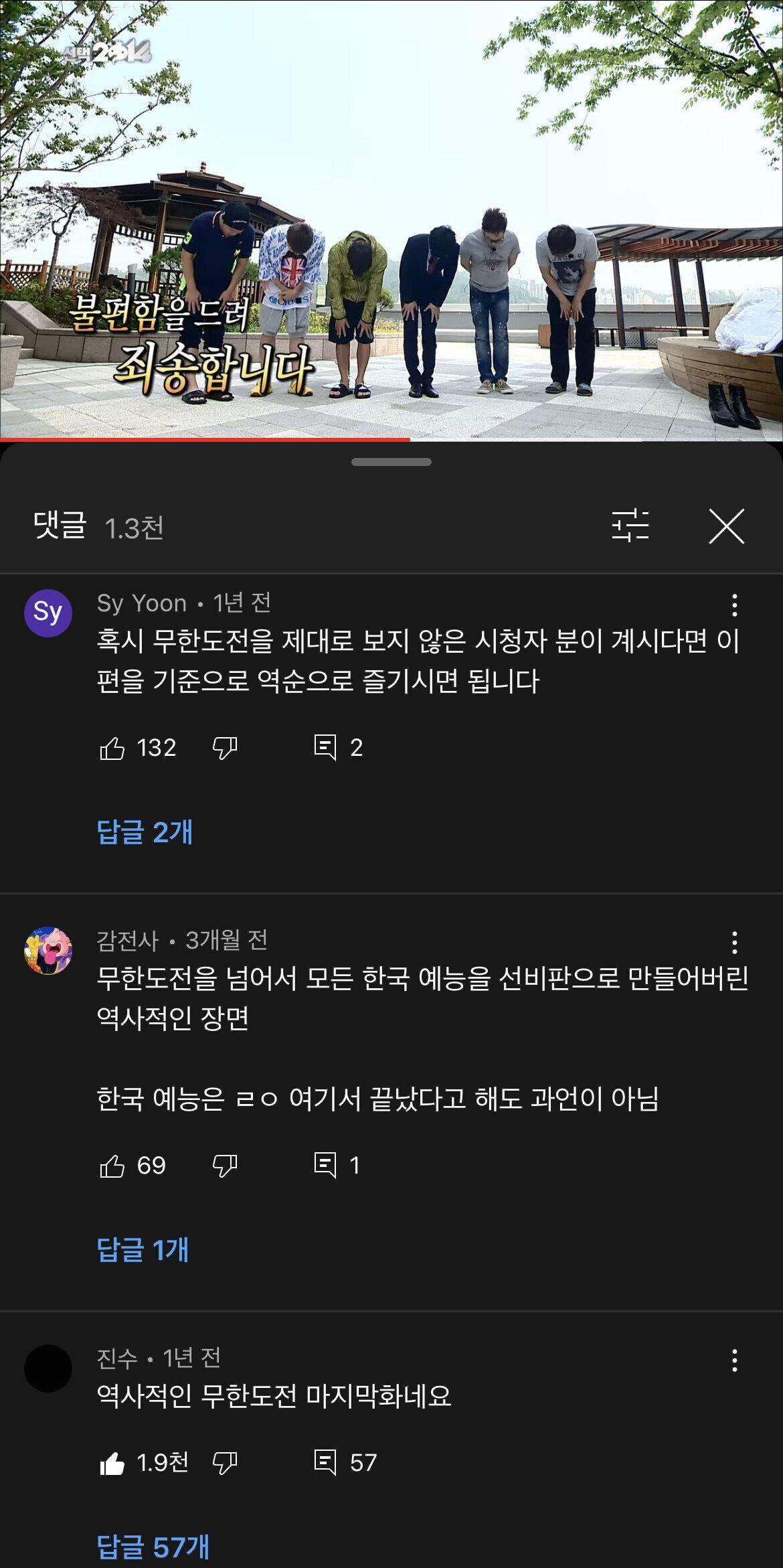 사실상 무한도전 마지막회로 평가받는 편