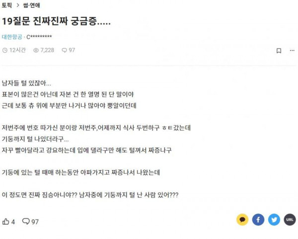 19) 여승무원의 궁금증