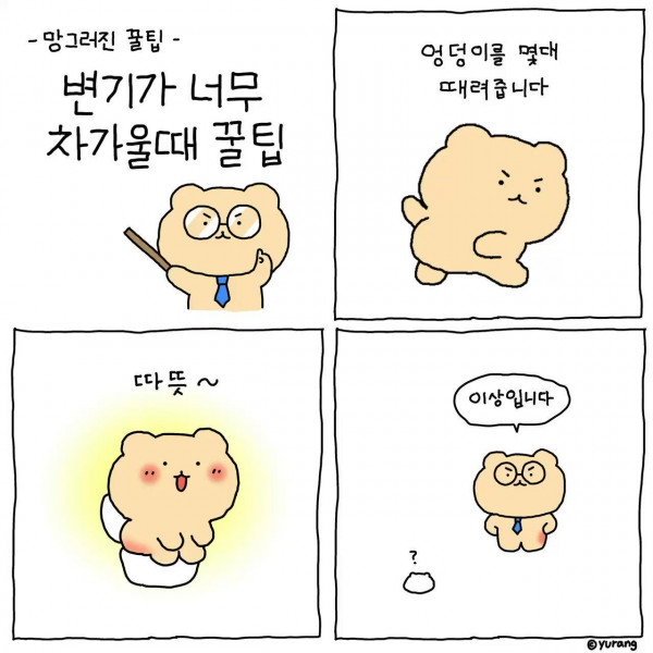 변기가 너무 차가울 때 꿀팁